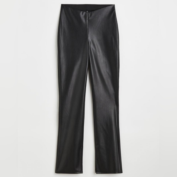 Faux Leather V-Waist Leggings - Picture 6 of 9